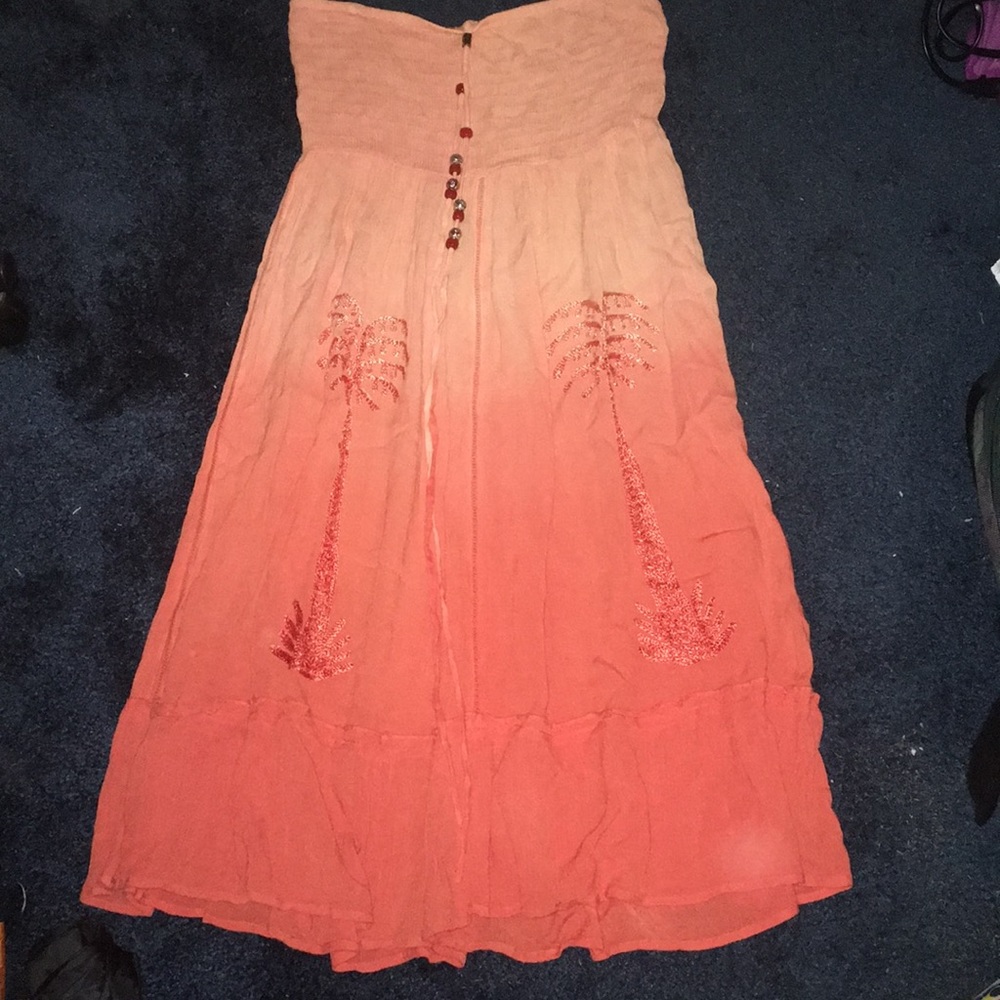 Indian tropical fashion tube top dress